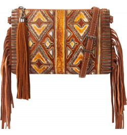 Western Purse for Women Crossbody Bag Wristlet Clutch Purse A3 Brown Aztec $19.68 Crossbody Bags