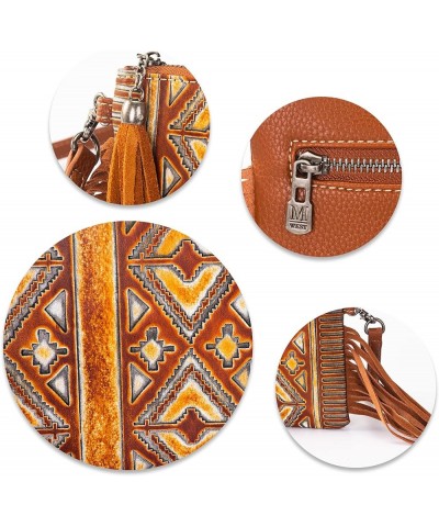 Western Purse for Women Crossbody Bag Wristlet Clutch Purse A3 Brown Aztec $19.68 Crossbody Bags