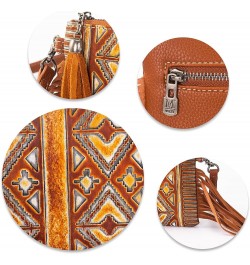 Western Purse for Women Crossbody Bag Wristlet Clutch Purse A3 Brown Aztec $19.68 Crossbody Bags