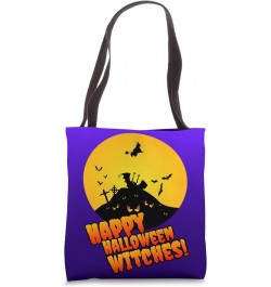 Happy Halloween Spooky Graveyard Witch Tote Bag $12.25 Totes