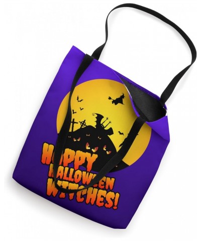 Happy Halloween Spooky Graveyard Witch Tote Bag $12.25 Totes