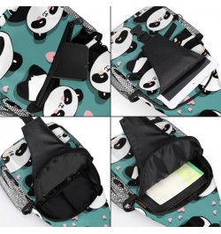 Sling Bag Panda Heart Adjustable Sling Backpack Crossbody Shoulder Backpack Anti-theft Rope Chest Shoulder Daypack for Travel...