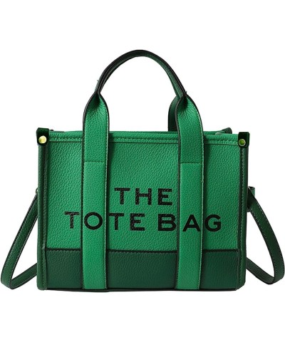 The Tote Bag for Women Dupes Mini Leather Tote Bag Small Purse Personalized Crossbody Handbags Green $14.70 Totes