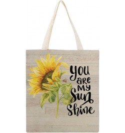 Canvas Tote Bag, Sunflower Art Shopping Bag with Zipper & Handle for School Travel, Reusable Shopping Grocery Bags Style-3 $1...