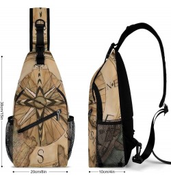 Vintage Wooden Nautical Compass Sling Bags Men And Women Shoulder Backpack Chest Bag Cross Body Chest Sling Backpack. $17.15 ...