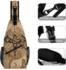 Vintage Wooden Nautical Compass Sling Bags Men And Women Shoulder Backpack Chest Bag Cross Body Chest Sling Backpack. $17.15 ...