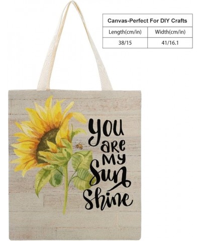 Canvas Tote Bag, Sunflower Art Shopping Bag with Zipper & Handle for School Travel, Reusable Shopping Grocery Bags Style-3 $1...