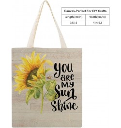 Canvas Tote Bag, Sunflower Art Shopping Bag with Zipper & Handle for School Travel, Reusable Shopping Grocery Bags Style-3 $1...