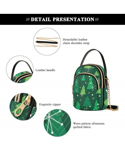 Christmas Mistletoe Spruce Branch Quilted Girls Designer Bag Small Phone Wallet Bag PU Leather over Shoulder Purse Christmas ...