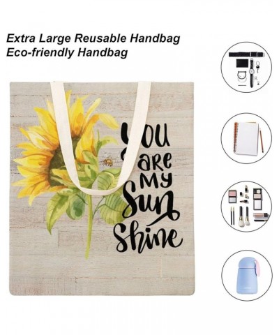 Canvas Tote Bag, Sunflower Art Shopping Bag with Zipper & Handle for School Travel, Reusable Shopping Grocery Bags Style-3 $1...