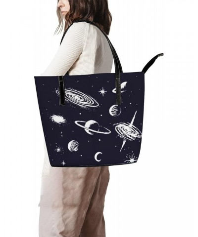 Fashionable women's handbag tote bag, Space Elementprinted shoulder bag is light and durable $26.21 Shoulder Bags