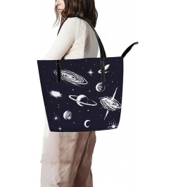 Fashionable women's handbag tote bag, Space Elementprinted shoulder bag is light and durable $26.21 Shoulder Bags