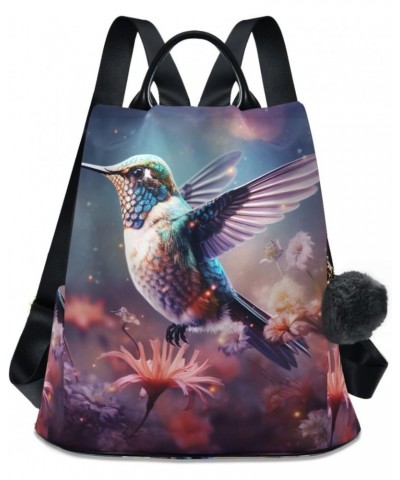 Women's Fashion Backpack Purse Flying Hummingbird Print, Anti Theft Casual Daypack Shoulder Bag with Key Chain 15 Inches $18....