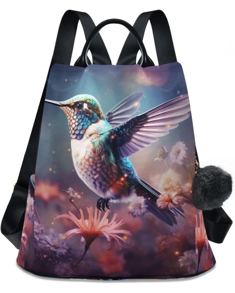 Women's Fashion Backpack Purse Flying Hummingbird Print, Anti Theft Casual Daypack Shoulder Bag with Key Chain 15 Inches $18....