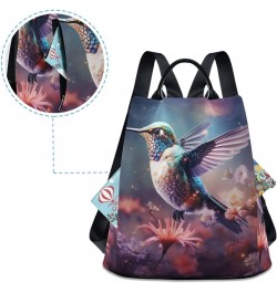 Women's Fashion Backpack Purse Flying Hummingbird Print, Anti Theft Casual Daypack Shoulder Bag with Key Chain 15 Inches $18....