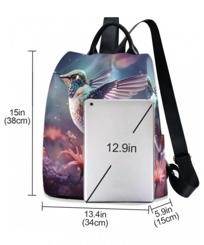 Women's Fashion Backpack Purse Flying Hummingbird Print, Anti Theft Casual Daypack Shoulder Bag with Key Chain 15 Inches $18....