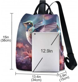 Women's Fashion Backpack Purse Flying Hummingbird Print, Anti Theft Casual Daypack Shoulder Bag with Key Chain 15 Inches $18....