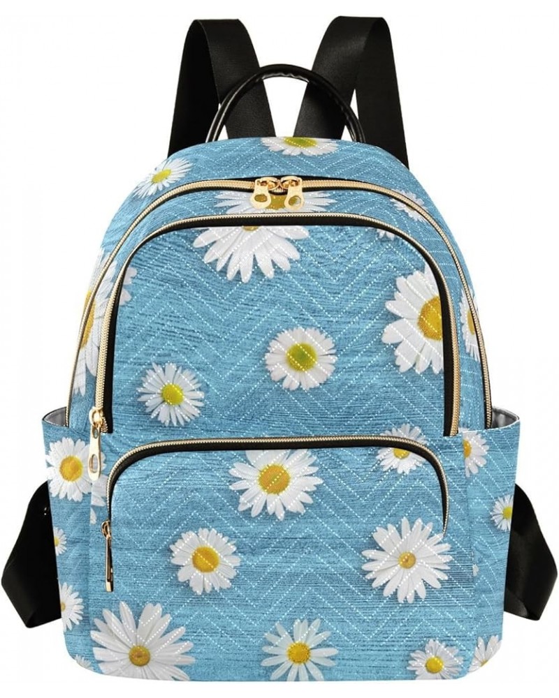 Small Backpack for Women Travel Bag Daisy Floral Daypack Purse Fashion Shoulder Bag Rucksack Medium B516 $14.03 Backpacks