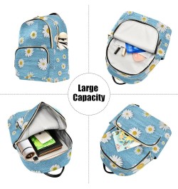 Small Backpack for Women Travel Bag Daisy Floral Daypack Purse Fashion Shoulder Bag Rucksack Medium B516 $14.03 Backpacks