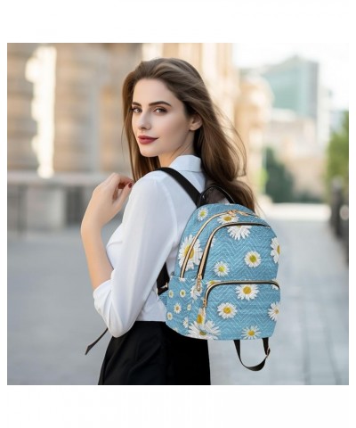 Small Backpack for Women Travel Bag Daisy Floral Daypack Purse Fashion Shoulder Bag Rucksack Medium B516 $14.03 Backpacks