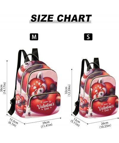 Mardi Gras Celebration Purse Backpack Small Quilted Backpack Purse for Women Red Panda Valentine's Day Small $17.14 Backpacks