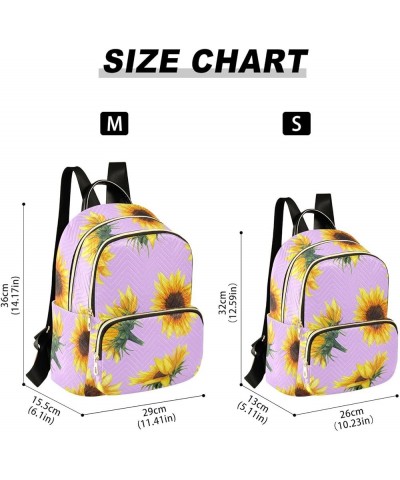 Sunflower Wavy Stripes Women's Backpack Wallet Casual Small Backpack Fashion Women's Travel Bag School Backpack Color062 Medi...