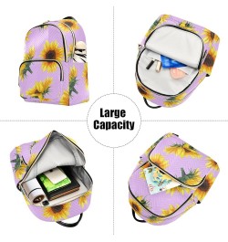 Sunflower Wavy Stripes Women's Backpack Wallet Casual Small Backpack Fashion Women's Travel Bag School Backpack Color062 Medi...