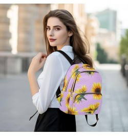 Sunflower Wavy Stripes Women's Backpack Wallet Casual Small Backpack Fashion Women's Travel Bag School Backpack Color062 Medi...