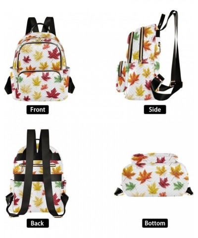 Colorful Maple Leaf Fashion Backpack Purse for Women, Casual Daypacks, Ladies Gift for Traveling Hiking Multicolor Small $19....