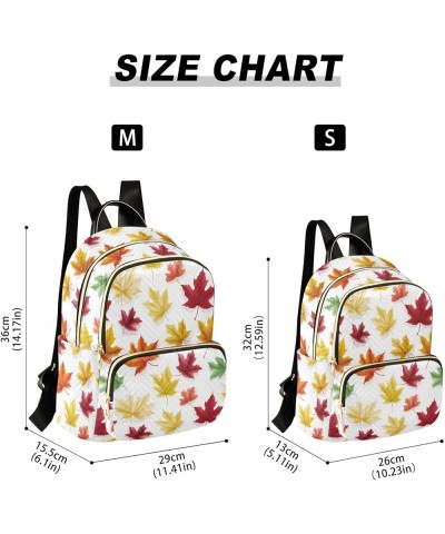 Colorful Maple Leaf Fashion Backpack Purse for Women, Casual Daypacks, Ladies Gift for Traveling Hiking Multicolor Small $19....