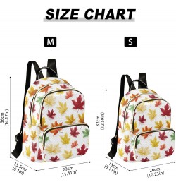 Colorful Maple Leaf Fashion Backpack Purse for Women, Casual Daypacks, Ladies Gift for Traveling Hiking Multicolor Small $19....