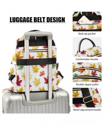 Colorful Maple Leaf Fashion Backpack Purse for Women, Casual Daypacks, Ladies Gift for Traveling Hiking Multicolor Small $19....