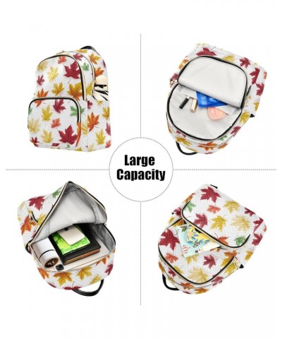 Colorful Maple Leaf Fashion Backpack Purse for Women, Casual Daypacks, Ladies Gift for Traveling Hiking Multicolor Small $19....