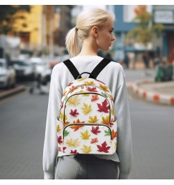 Colorful Maple Leaf Fashion Backpack Purse for Women, Casual Daypacks, Ladies Gift for Traveling Hiking Multicolor Small $19....