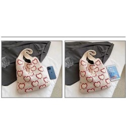 Crochet Bag Tote Bag for Women Cute Bags Heart Tote Bag Cutecore Knitting Bag Fairycore Hobo Bag Beach Bag Black $10.82 Backp...