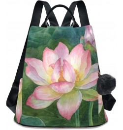 Beautiful Lotus in Vintage Style Backpack Purse for Women Travel Casual Daypack College Bookbag Work Business Ladies Shoulder...