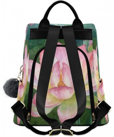 Beautiful Lotus in Vintage Style Backpack Purse for Women Travel Casual Daypack College Bookbag Work Business Ladies Shoulder...