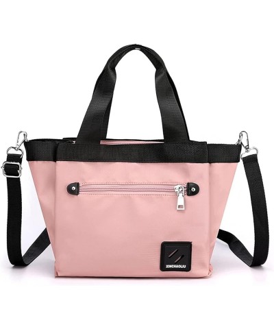 Nylon Handbag Large Capacity Shoulder Bag Lightweight Top-Handle Bag Shopping Crossbody Bag Pink $75.61 Shoulder Bags