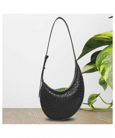 Female Women Handbag Elegant Style PU Cute Underarm Bag with Adjustable Strap Fashion Shoulder Bag Vintage Everyday Sh Black ...