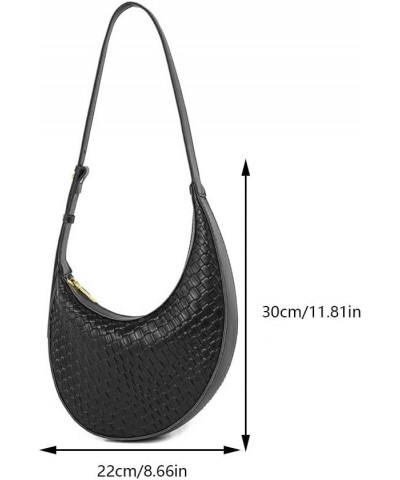 Female Women Handbag Elegant Style PU Cute Underarm Bag with Adjustable Strap Fashion Shoulder Bag Vintage Everyday Sh Black ...