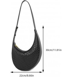 Female Women Handbag Elegant Style PU Cute Underarm Bag with Adjustable Strap Fashion Shoulder Bag Vintage Everyday Sh Black ...