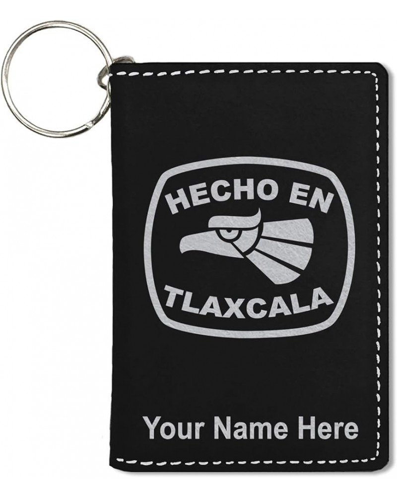 ID Holder Wallet, Hecho en Tlaxcala, Personalized Engraving Included (Rustic) Black with Silver $13.72 Wallets