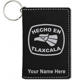 ID Holder Wallet, Hecho en Tlaxcala, Personalized Engraving Included (Rustic) Black with Silver $13.72 Wallets