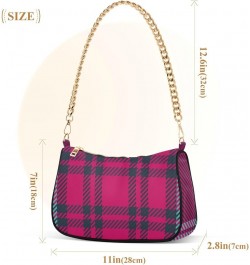 Shoulder Bags for Women, Blue Plaid Hobo Tote Handbag, Retro Chain Bag Purse with Zipper Color06 $17.99 Shoulder Bags