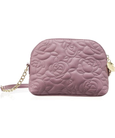 Luv Betsey Lbash Embossed Dome Crossbody Mauve $19.36 Crossbody Bags