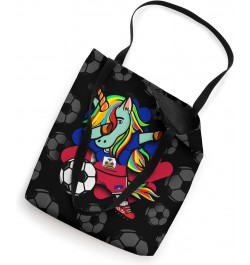 Dabbing Unicorn Haiti Soccer Lovers Jersey Haitian Football Tote Bag $14.18 Totes