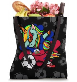 Dabbing Unicorn Haiti Soccer Lovers Jersey Haitian Football Tote Bag $14.18 Totes