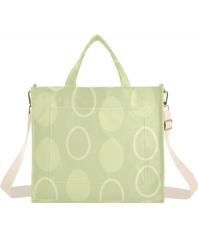 Green Easter Pattern with Eggs Women's Tote Handbags Top Handle Satchel Shoulder Bag Crossbody Bag M $17.09 Totes