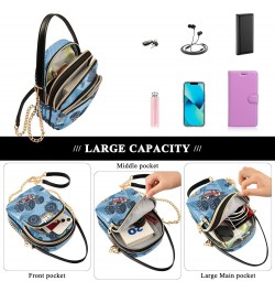 Vehicle Cell Phone Purse Monster Truck Go Cool Crossbody Handbag Durable Shoulder Bag Sturdy Travel Pouch Compact Chic Bag fo...