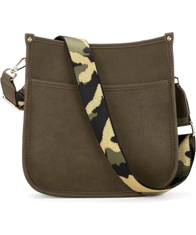 Crossbody Bags for Women Hobo Purses Shoulder Bucket Handbags B-olive Green $12.30 Hobo Bags